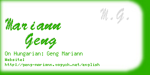 mariann geng business card